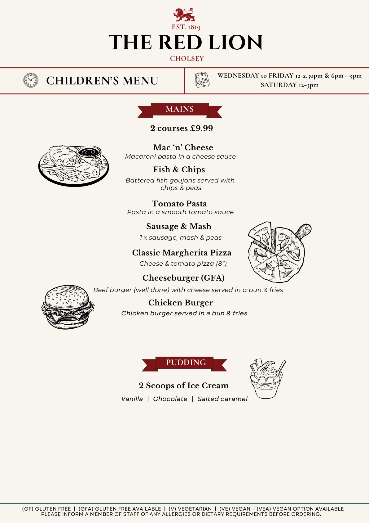 Children's Menu page 1