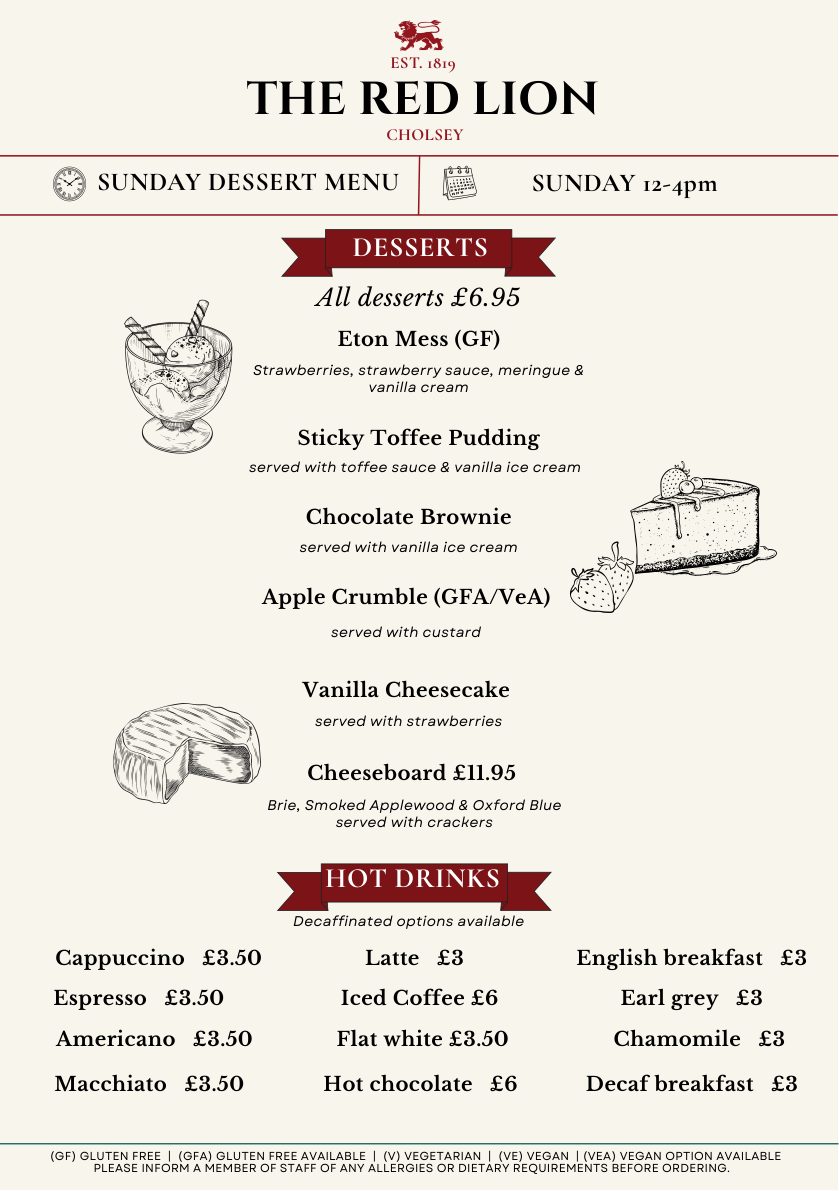 Sunday Menu page 2